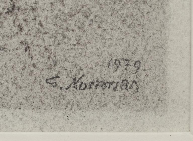 GUNNAR NORRMAN, blyerts, signerad och daterad 1979.