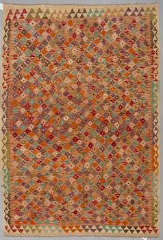A RUG, kilim 236 x 159 cm.