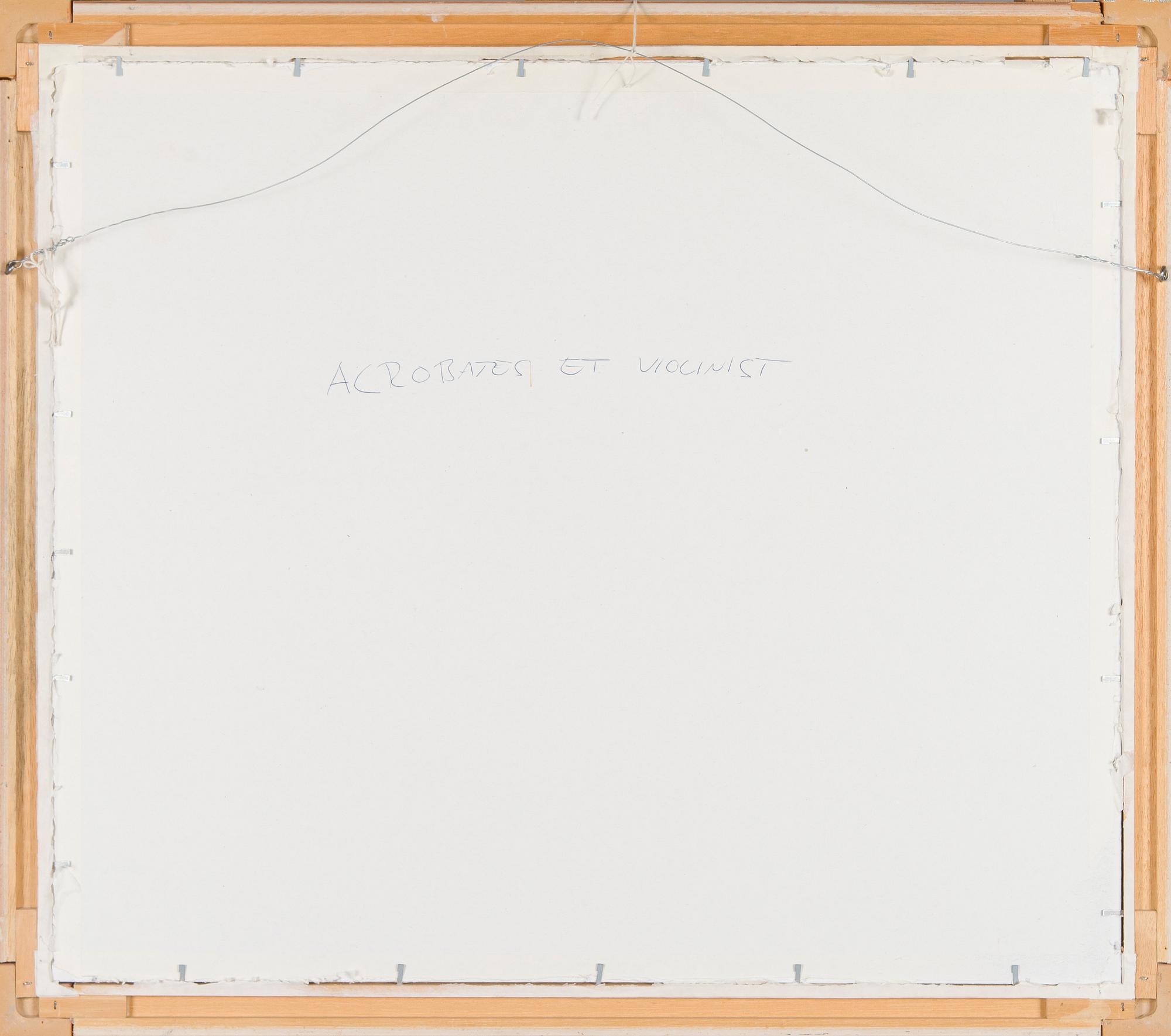 Marc Chagall, 'Acrobate et Violiniste'.