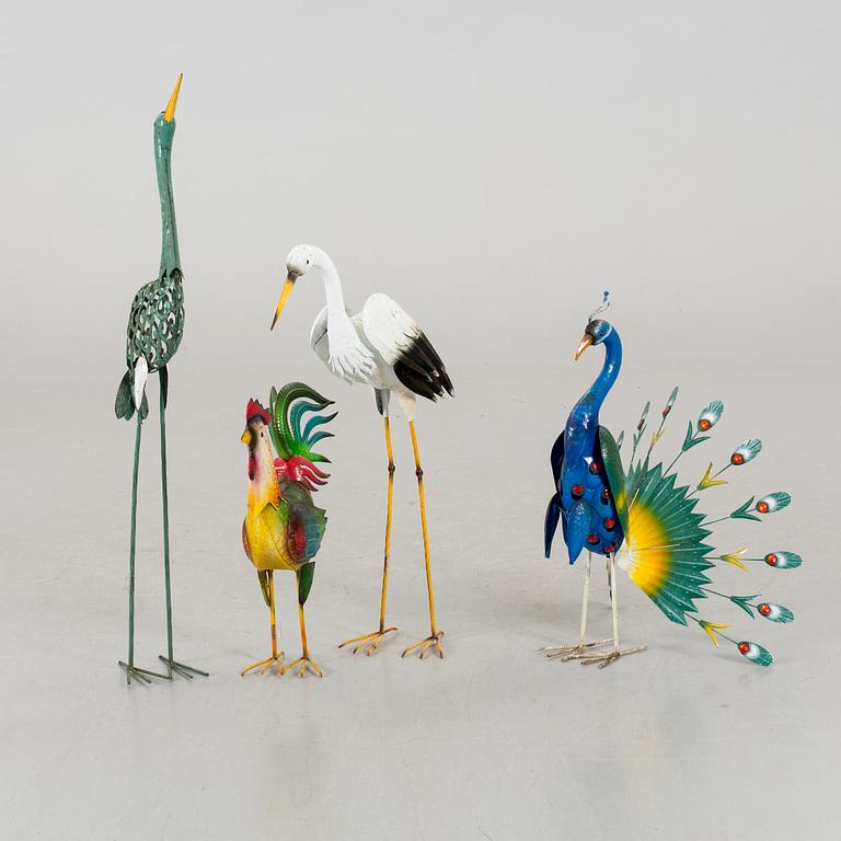 FOUR MODERN GARDEN SCULPTURES.