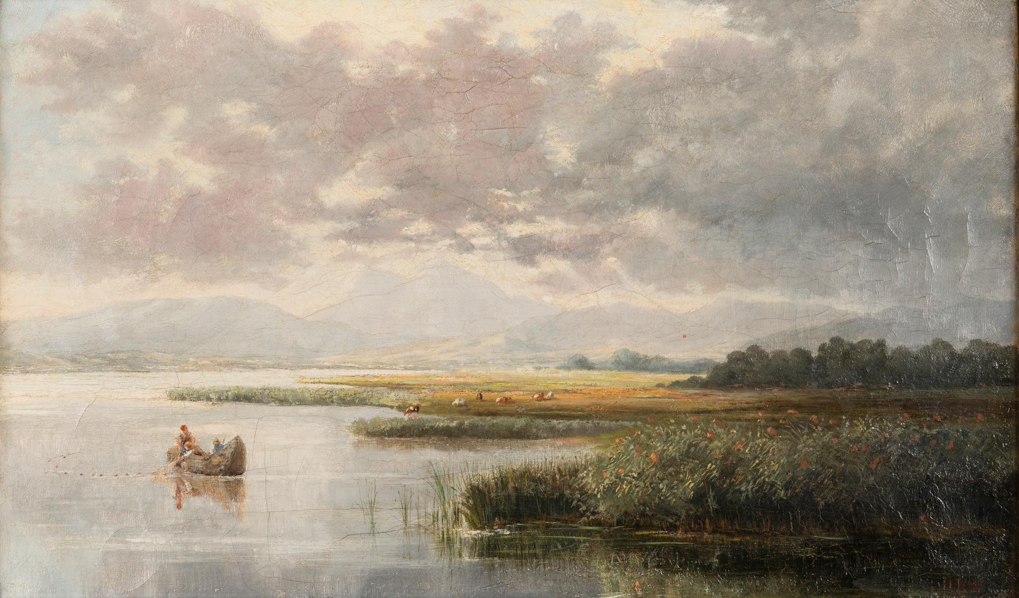 S.FLINT, oil on canvas, signed and dated 1877.