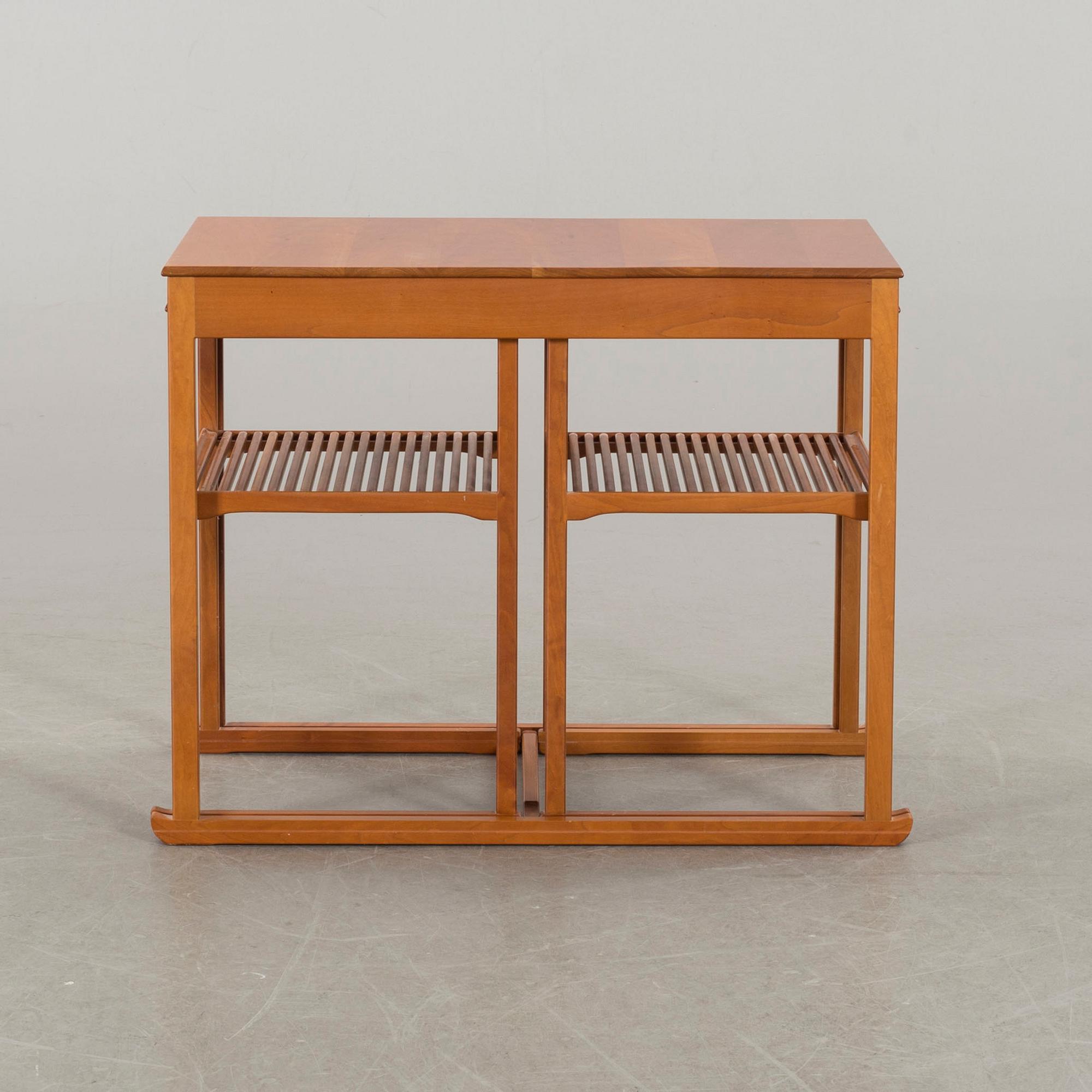 A NEST OF 3 TABLES "SLÄDEN" BY CARL MALMSTEN, Sweden.