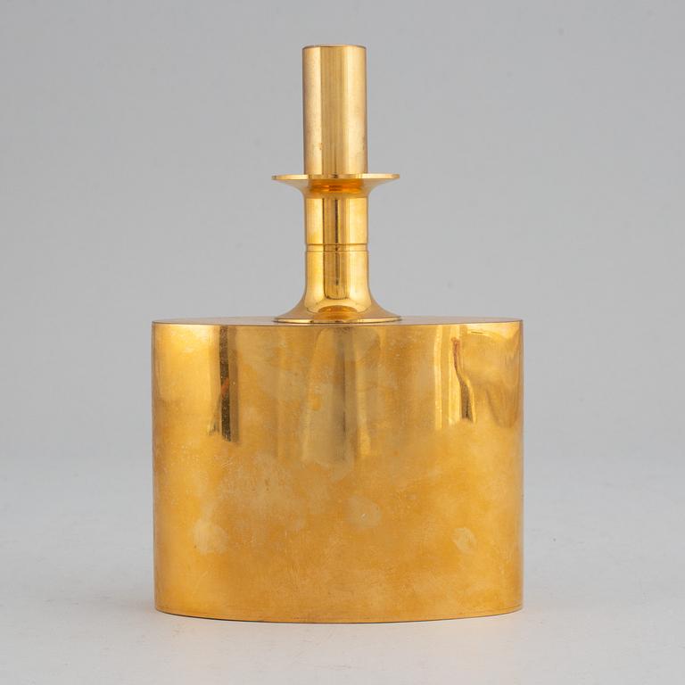 PIERRE FORSSELL, a gilt brass flask and six cups, Skultuna.
