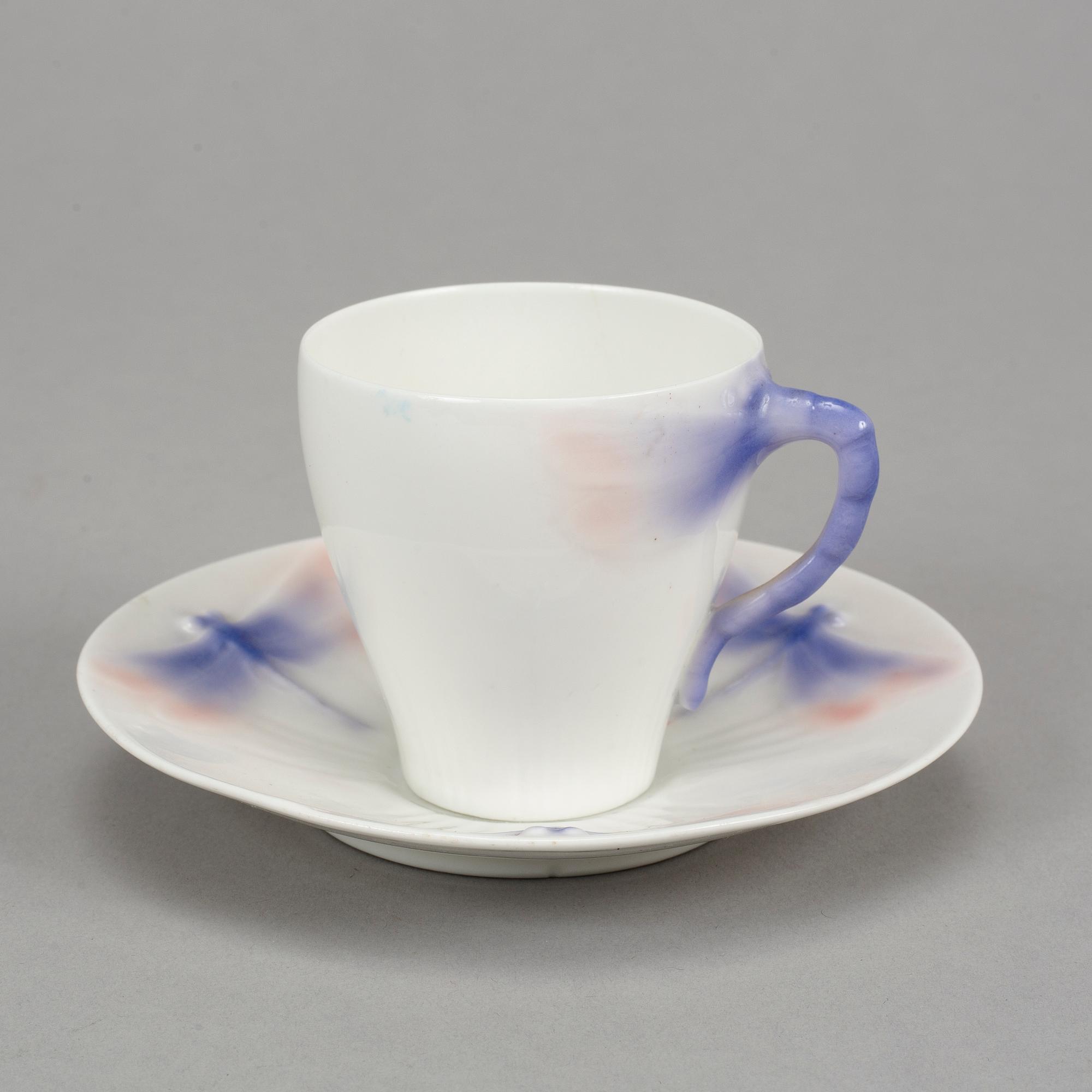 Alf Wallander, a 'Trollsländan' part service, nine pieces,  Rörstrand, Jugend.