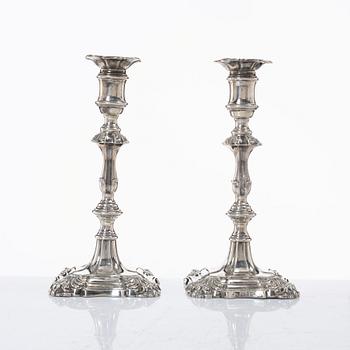 Candelsticks, a pair, silver, Sheffield 1833-34, mark of possibly Henry Wilkinson & Co.