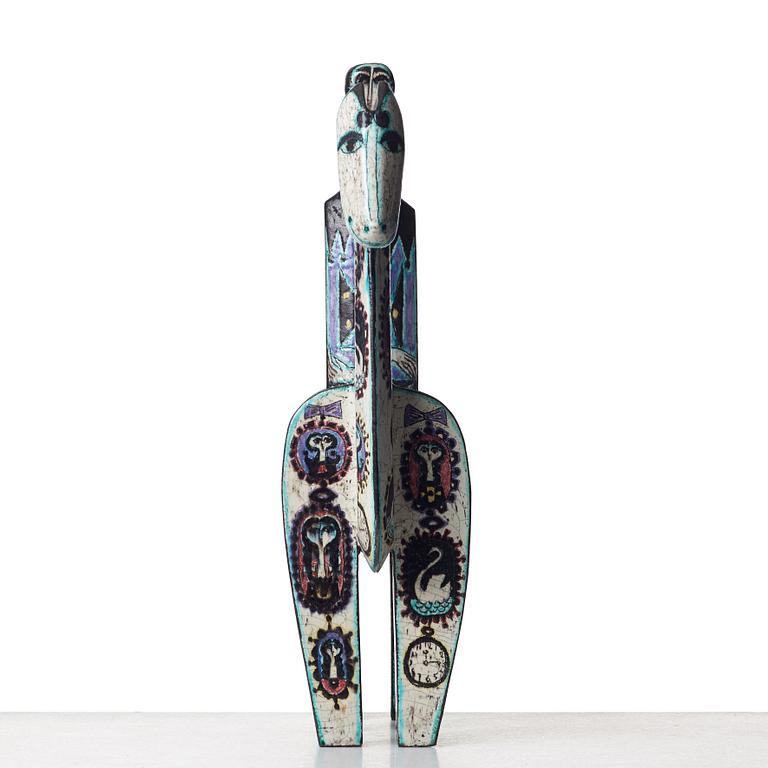 Birger Kaipiainen, a ceramic sculpture of a horserider, Rörstrand, Sweden 1950's.