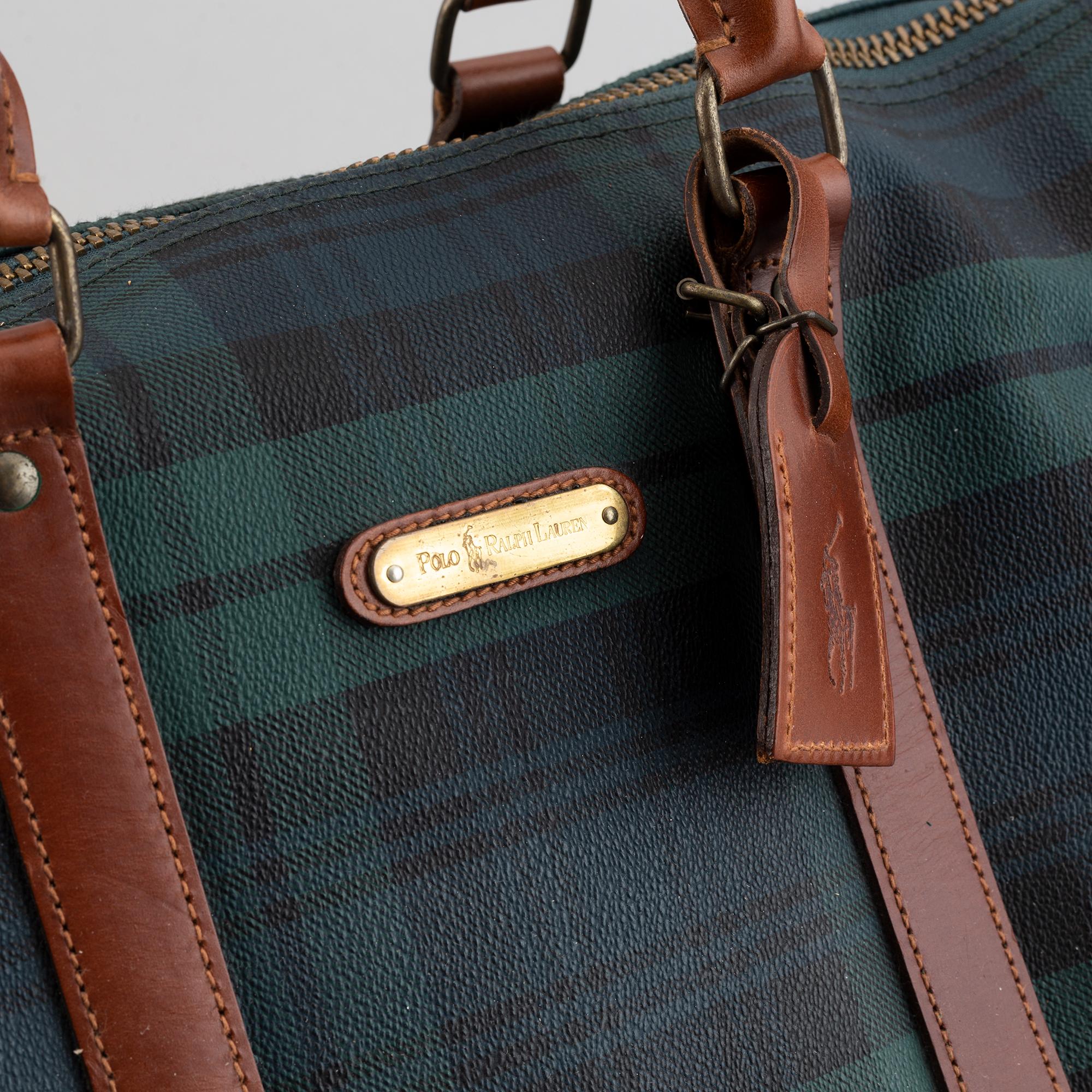 Ralph Lauren, a canvas weekend bag.