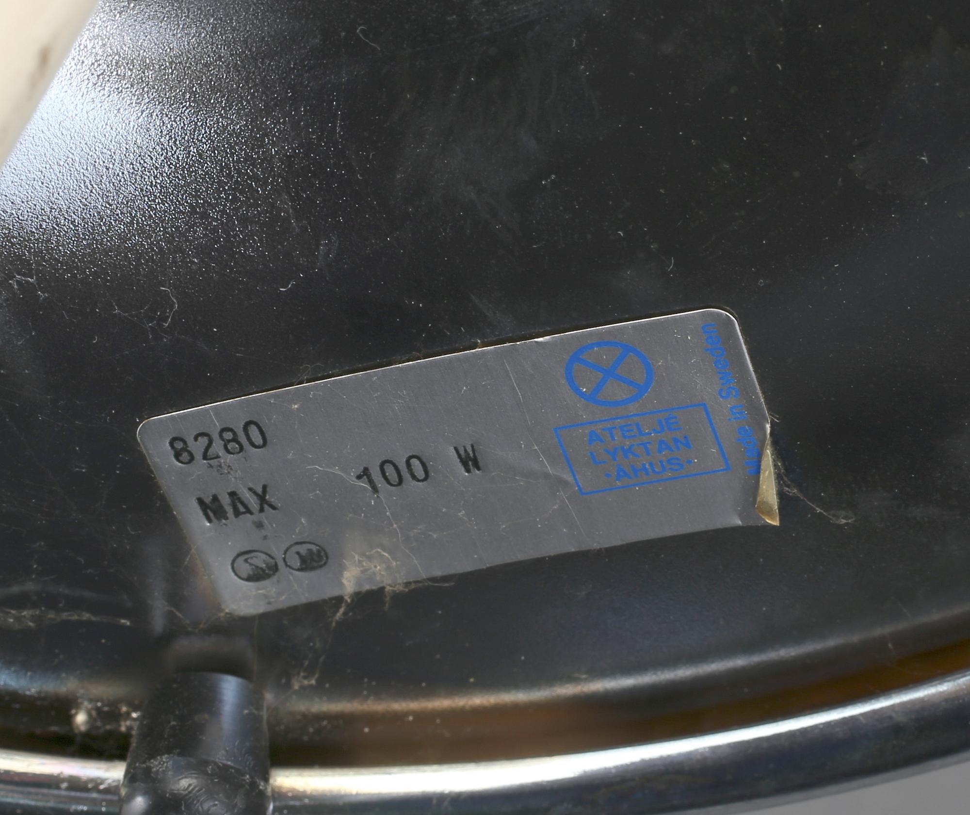 BORDSLAMPOR, 2 st, "Knubbling", Anders Pehrson, Ateljé Lyktan, Åhus, 1970-80-tal.