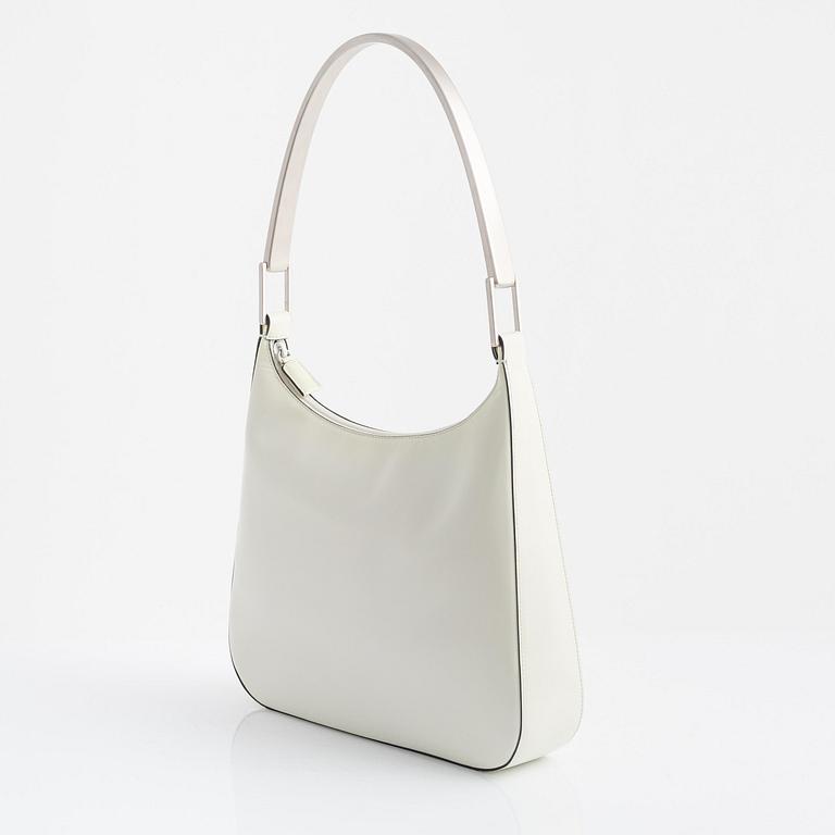 Prada, a white leather bag.
