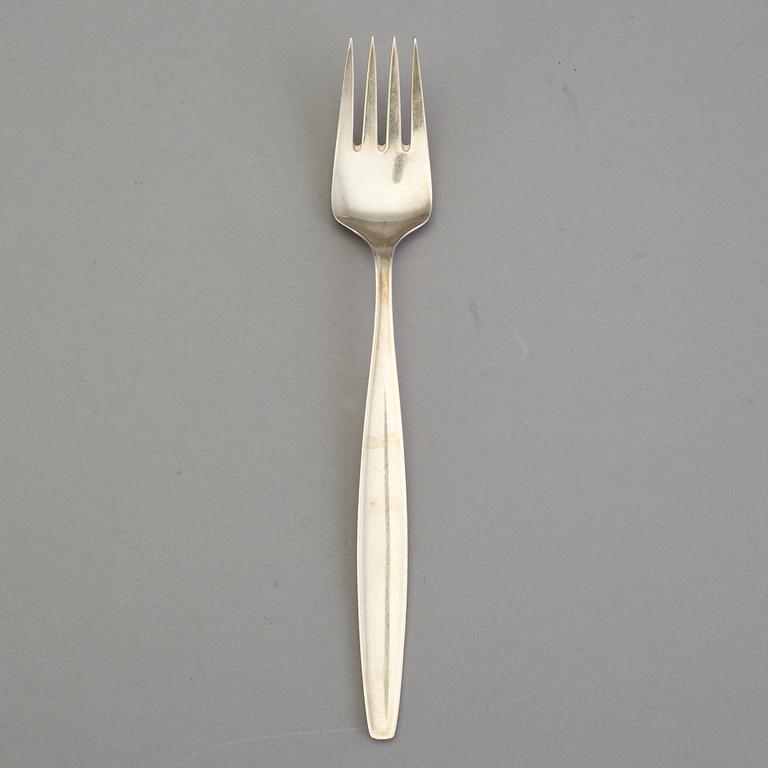 FIRMAN GEORG JENSEN, Köpenhamn efter 1953, Bestickservis, "Cypress" 36 delar, silver.