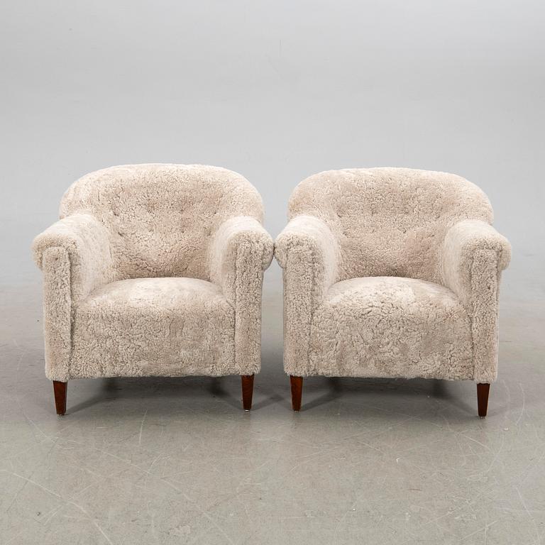 Armchairs, a pair, Swedish Modern, 1940s.