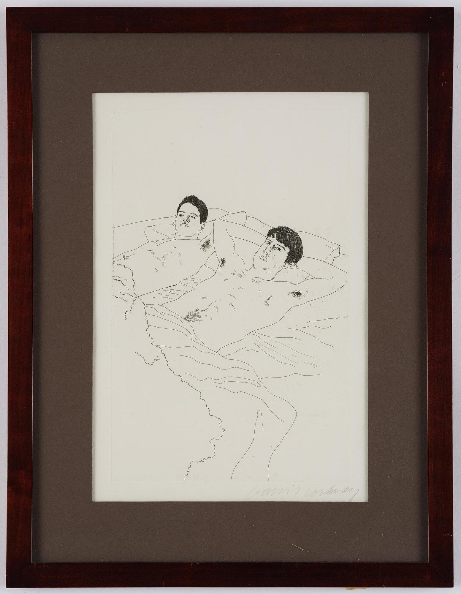 David Hockney, "In Despair", ur "Illustrations for Fourteen Poems from C.P. Cavafy".