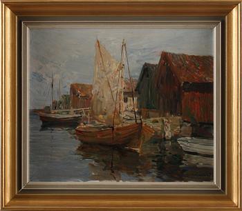 HUGO ÖFVERSTRÖM, olja på duk, signerad.