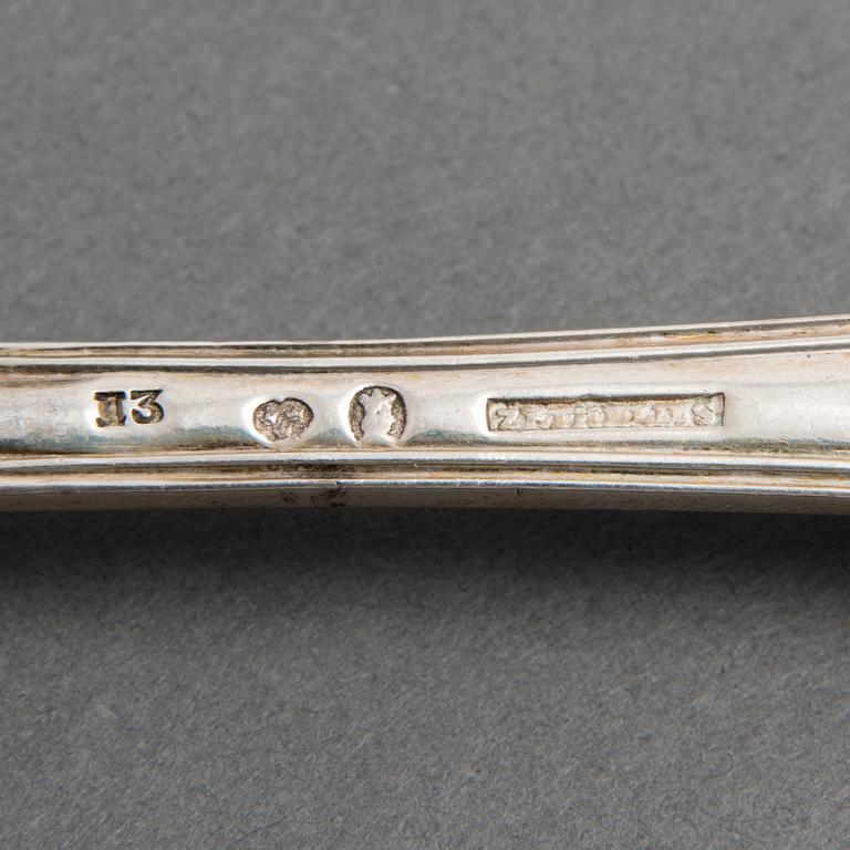 HAARUKOITA, 24+12 kpl, hopeaa, ruotsalaiset leimat, pääosin 1800-luku ja 1930.