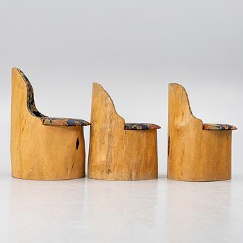 Kubbstolar, 3 st, 1900-tal.