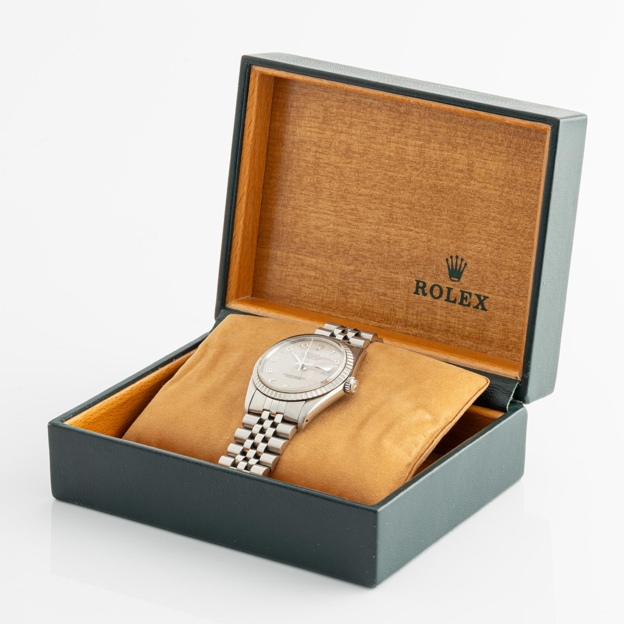 Rolex, Oyster Perpetual, Datejust, "Cream Jubilee Dial", Chronometer, armbandsur, 36 mm.