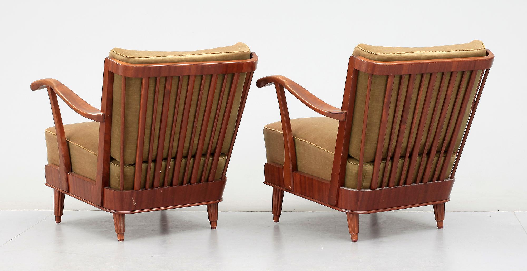 SOFFGRUPP, 3 delar, Förenade Möbler Linköping, 1940-tal.