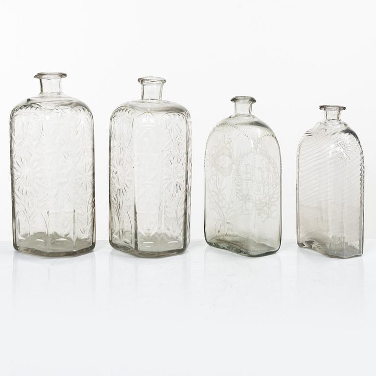 Bottles, a pair, Baroque, 18th century, +2.