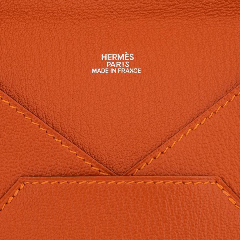 Hermès, A orange leather 'Envelope pouch', 2003.