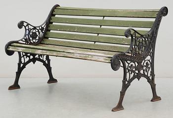 TRÄDGÅRDSSOFFA, gjutjärn, 1900-tal.