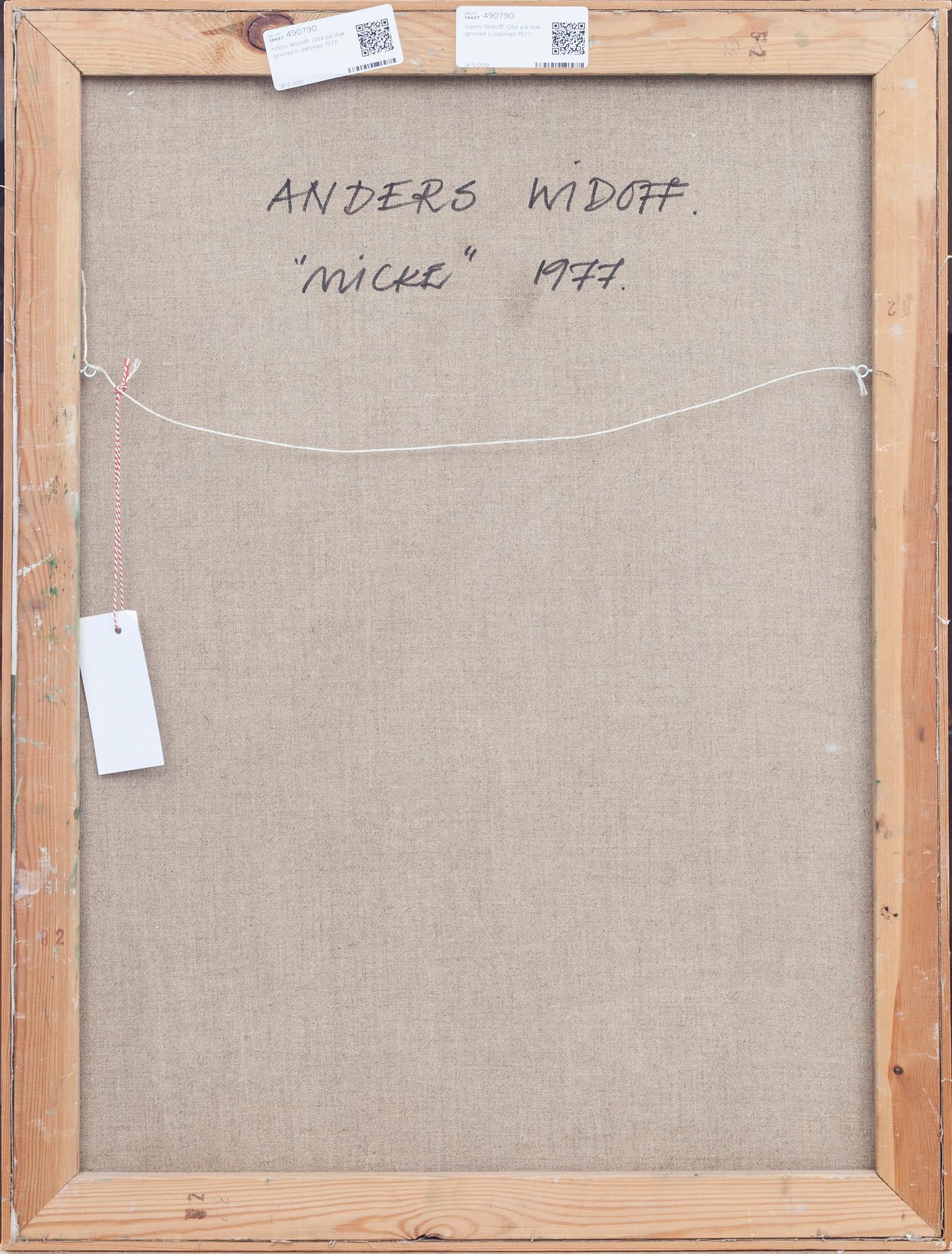 Anders Widoff. Olja på duk, signerad o daterad 1977.