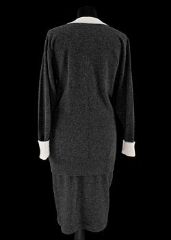 A jacket and skirt by Chanel.
