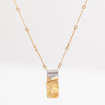 A 14K gold/platinum necklace, "Terno", for Lapponia 1985.