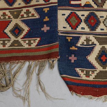 A carpet, a kilim, an antique Anatolian, ca 310-326 x 183,5-192 cm.