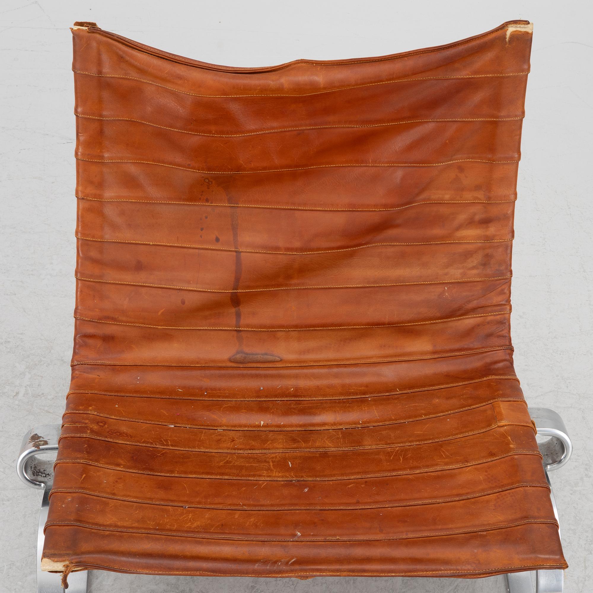 Poul Kjaerholm, a pair of "PK20" easy chairs, E Kold Christensen, Denmark, post 1968.