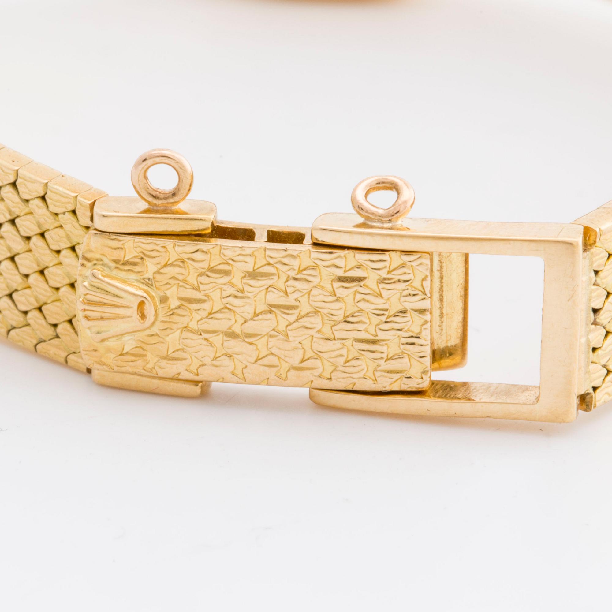 ROLEX ladies wristwatch ORCHID 18k guld, 18 mm, manual wind.