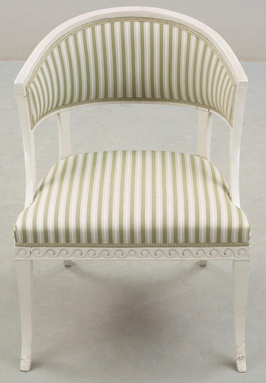 BALJFÅTÖLJ, gustaviansk, Erik Öhrmark, 1700-/1800-tal.