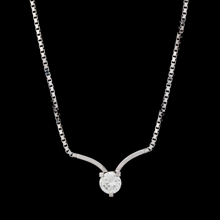 COLLIER/ HÄNGSMYCKE, briljantslipad diamant, ca 1.05 ct.