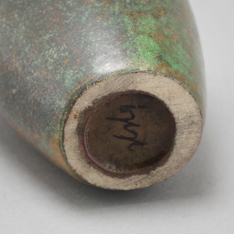 A signed ceramic vase by Hans Hedberg, Biot, France.