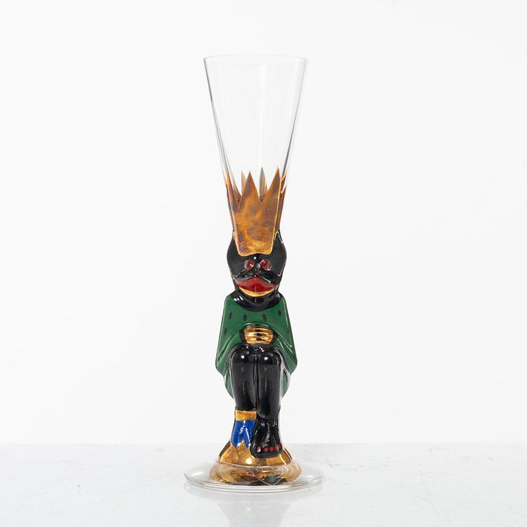 Gunnar Cyrén, a shot-glass, special edition for the Nobel 100 years jubilee, Orrefors, Sweden.