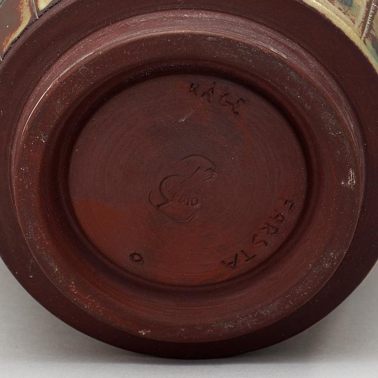 A Wilhelm Kåge 'Farsta' stoneware vase, Gustavsberg Studio 1945.