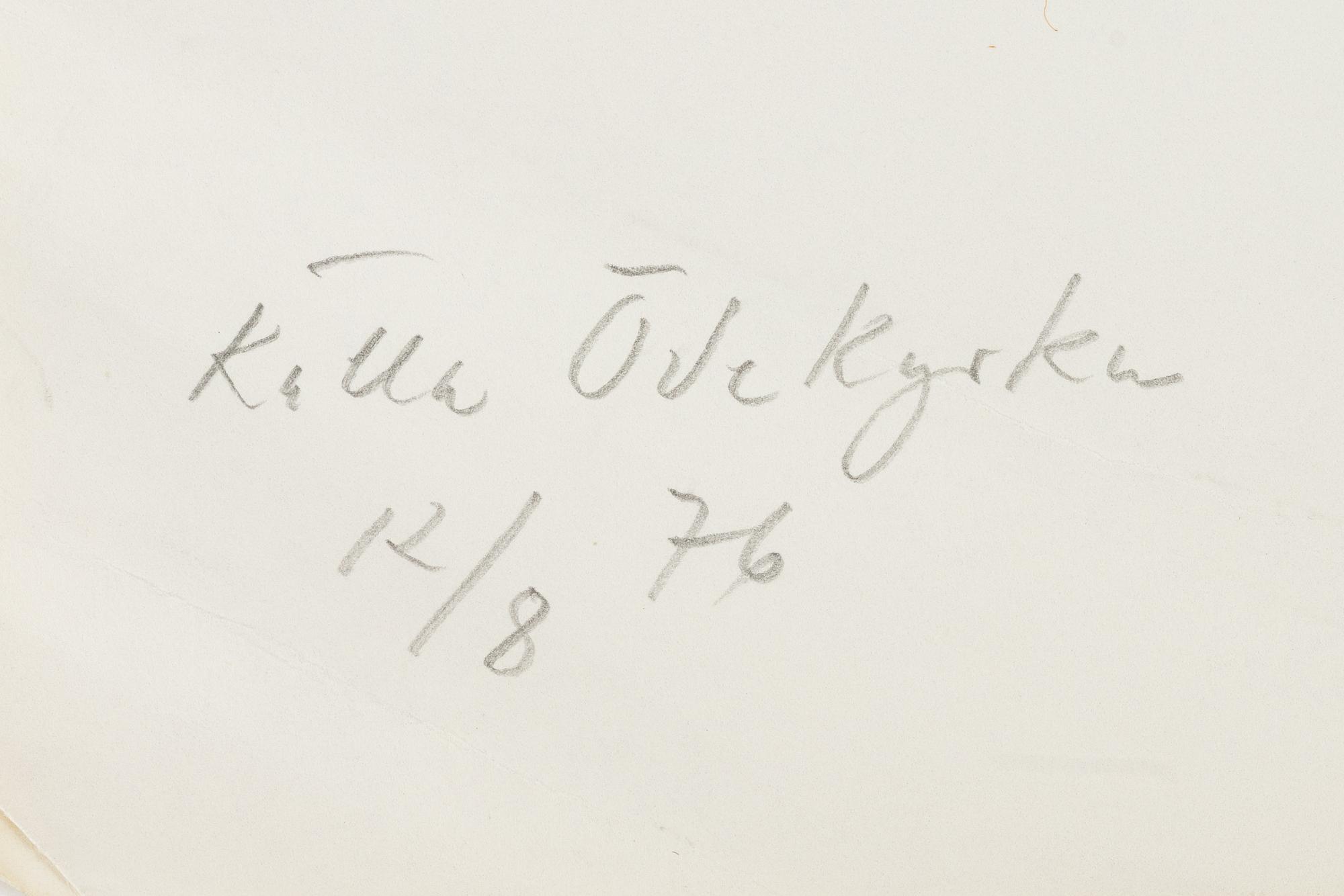 Lotte Laserstein, 2 teckningar, Ödekyrka och landskap.