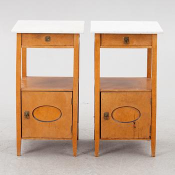 Sängbord, ett par, 1900-talets början.