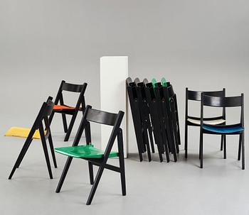 HANS J WEGNER, a set of 6+3+1 "Politiken" chairs for Getama, Denmark.