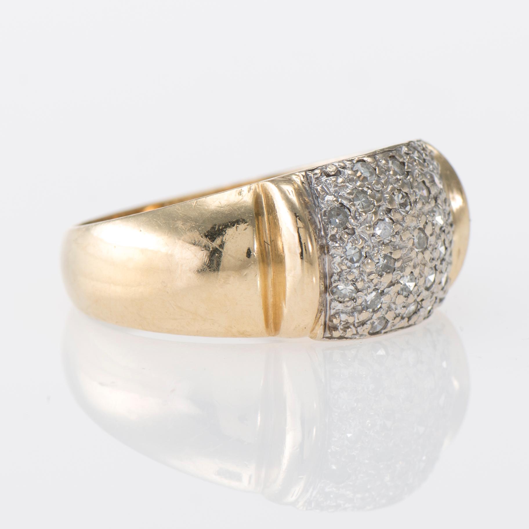 RING, 14K guld, 8/8-slipade diamanter. 1994. Vikt ca 5,8 g.