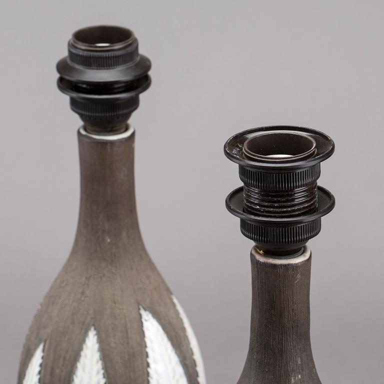 ANNA-LISA THOMSSON, Bordslampor, ett par snarlika, Upsala Ekeby,.