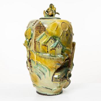 Allan Ebeling, a large lidded vase, 1950.