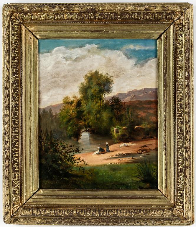 OKÄND KONSTNÄR, olja på duk, 1800-talets slut. Signerad Cole.