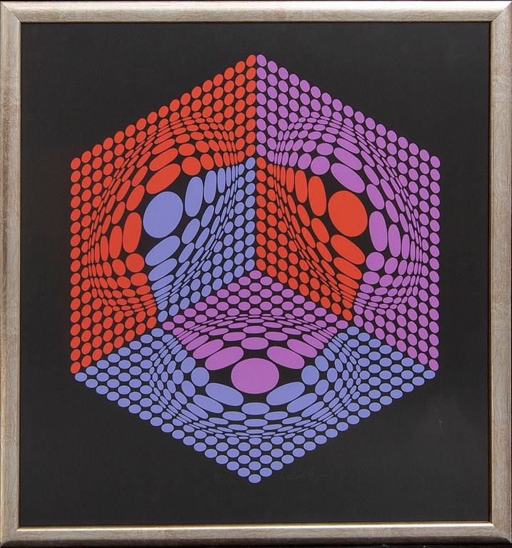 Victor Vasarely, serigraph in colours signed and numbered IX/XXV.