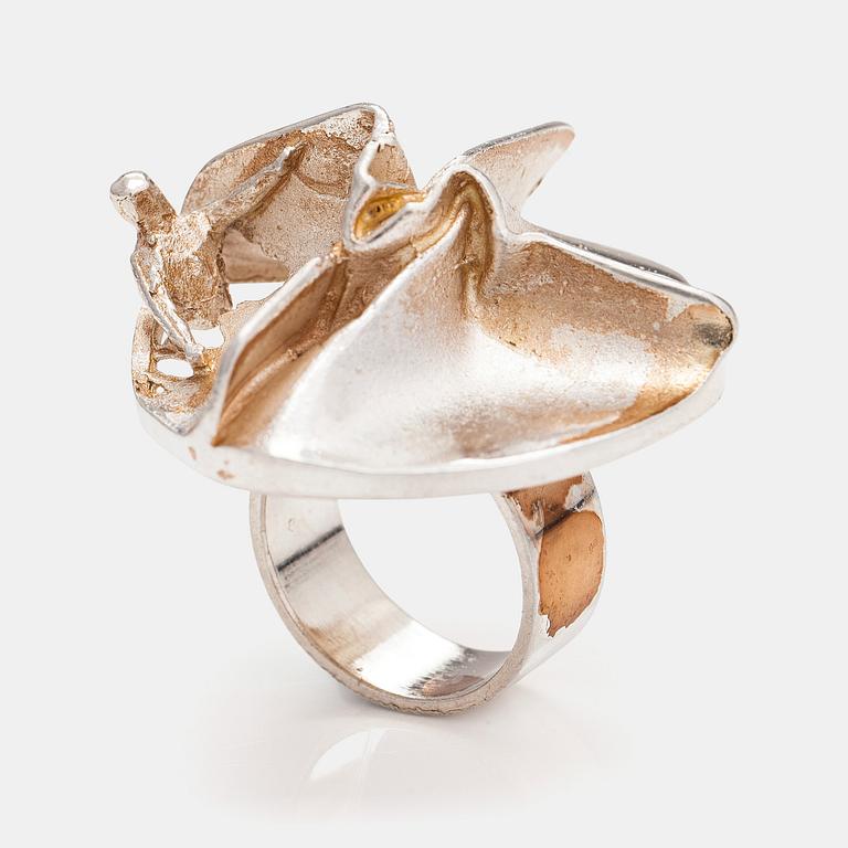 Björn Weckström, A stelring silver ring "Jaara's dream". Lapponia 1969.