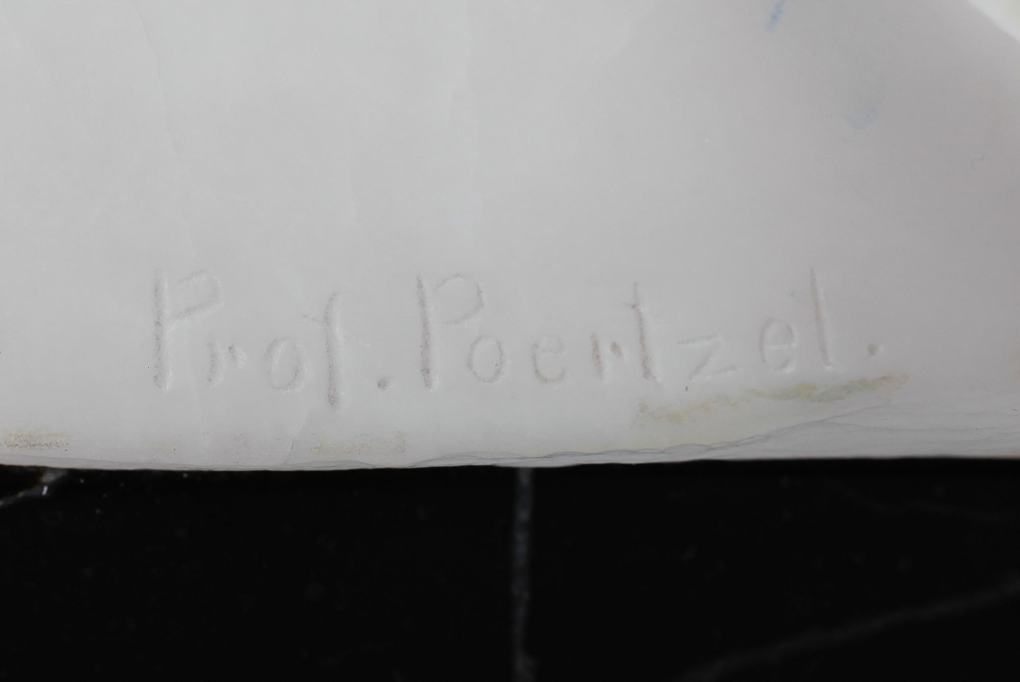 OTTO POERTZEL, skulptur, marmor, signerad.