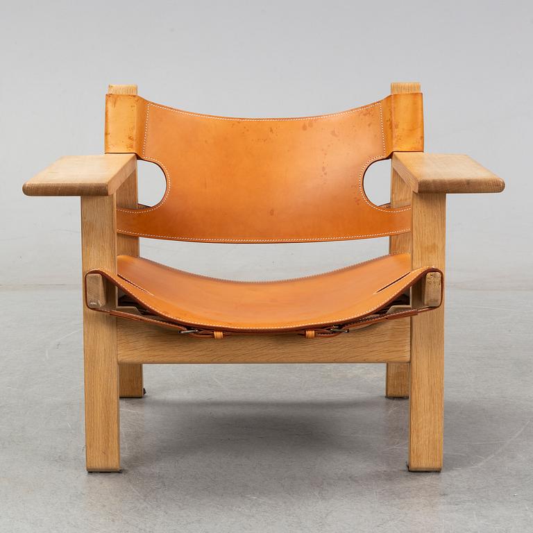 Børge Mogensen, fåtölj, "Den Spanske stol" modell 226 Fredericia stolefabrik, Danmark, formgiven 1958.