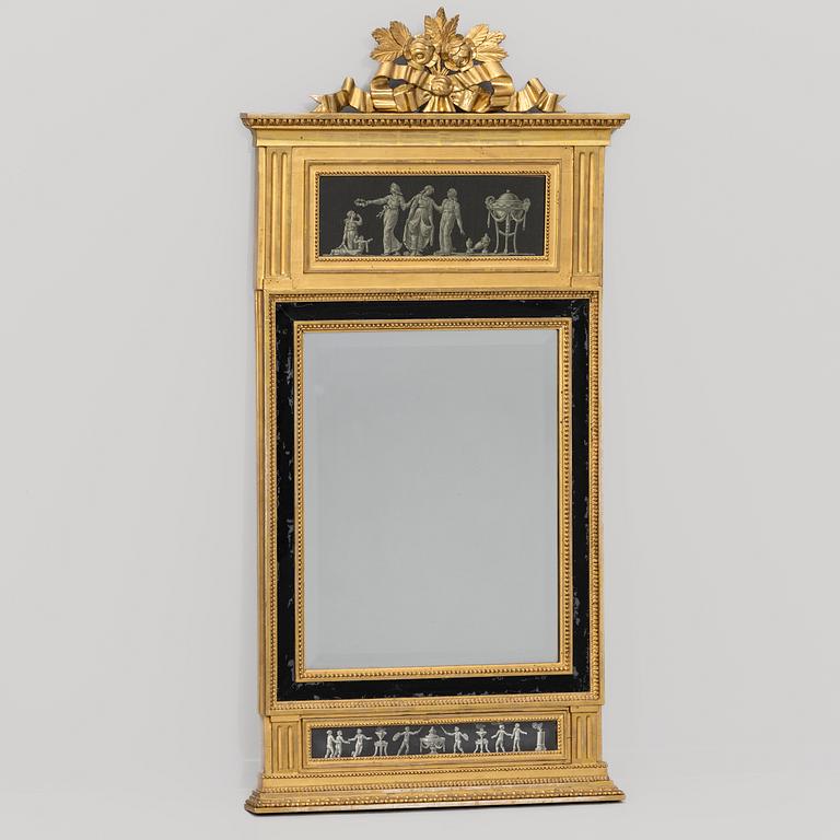 Mirror, late Gustavian, circa 1800.