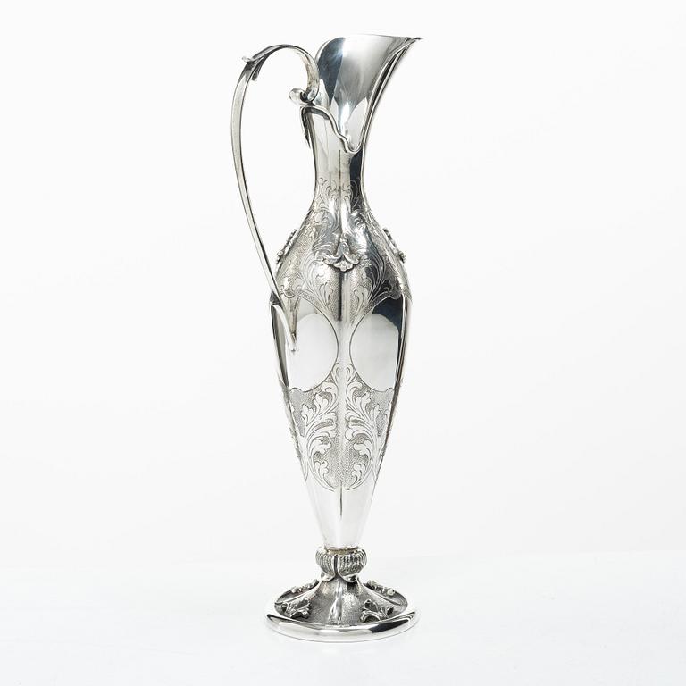 Jug, silver, Swedish import mark, 20th century.