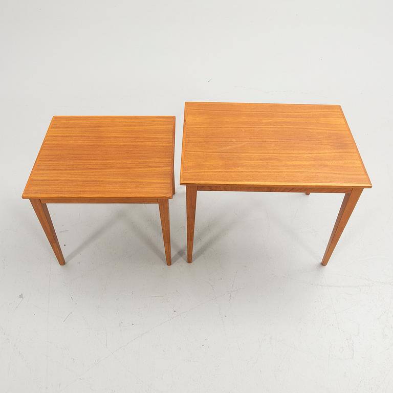 Game table, 2 pieces, mid-20th century.
