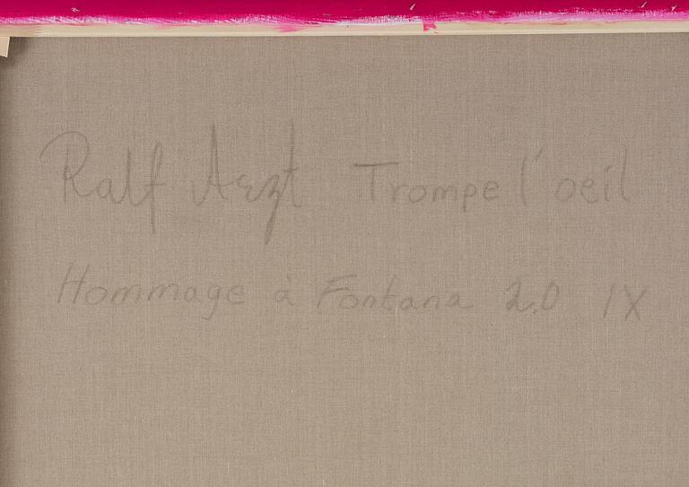 Ralf Arzt, "Trompe l'oeil Hommage à Fontana 2.0 IX".